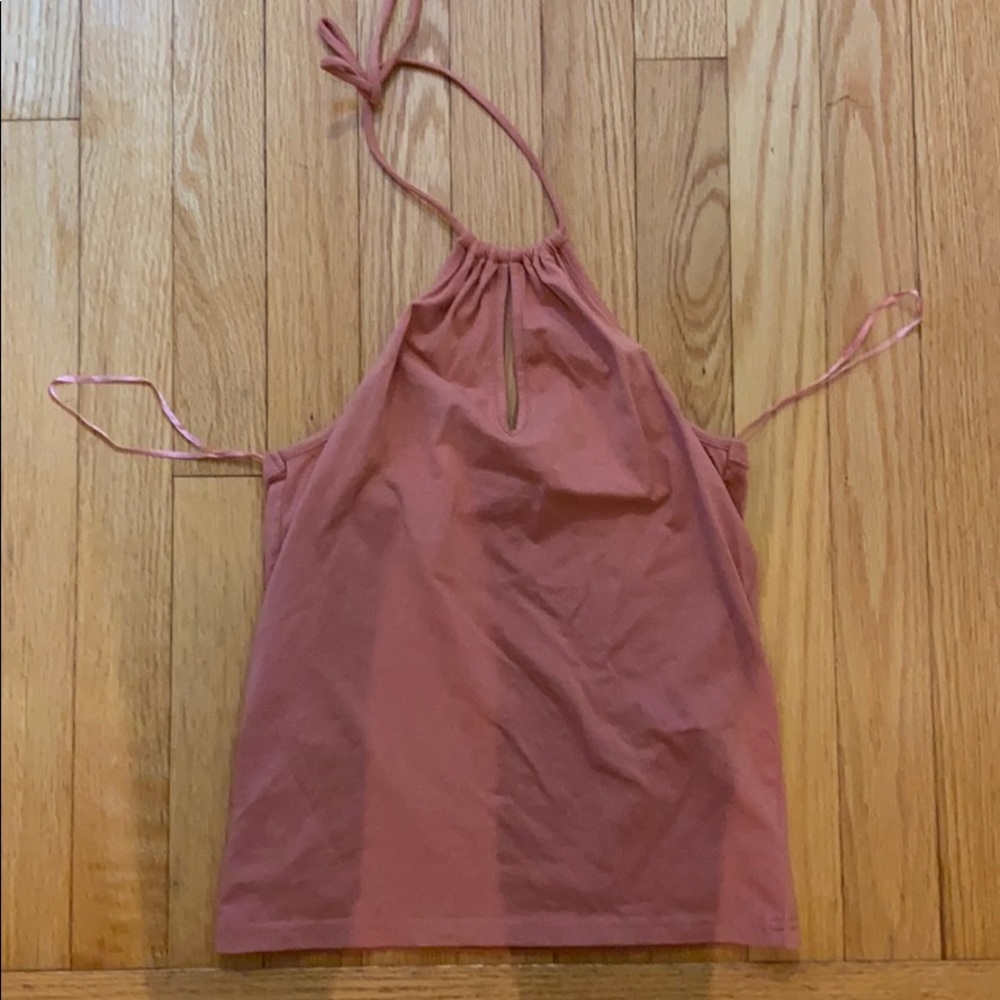 Coral pink me to we halter top